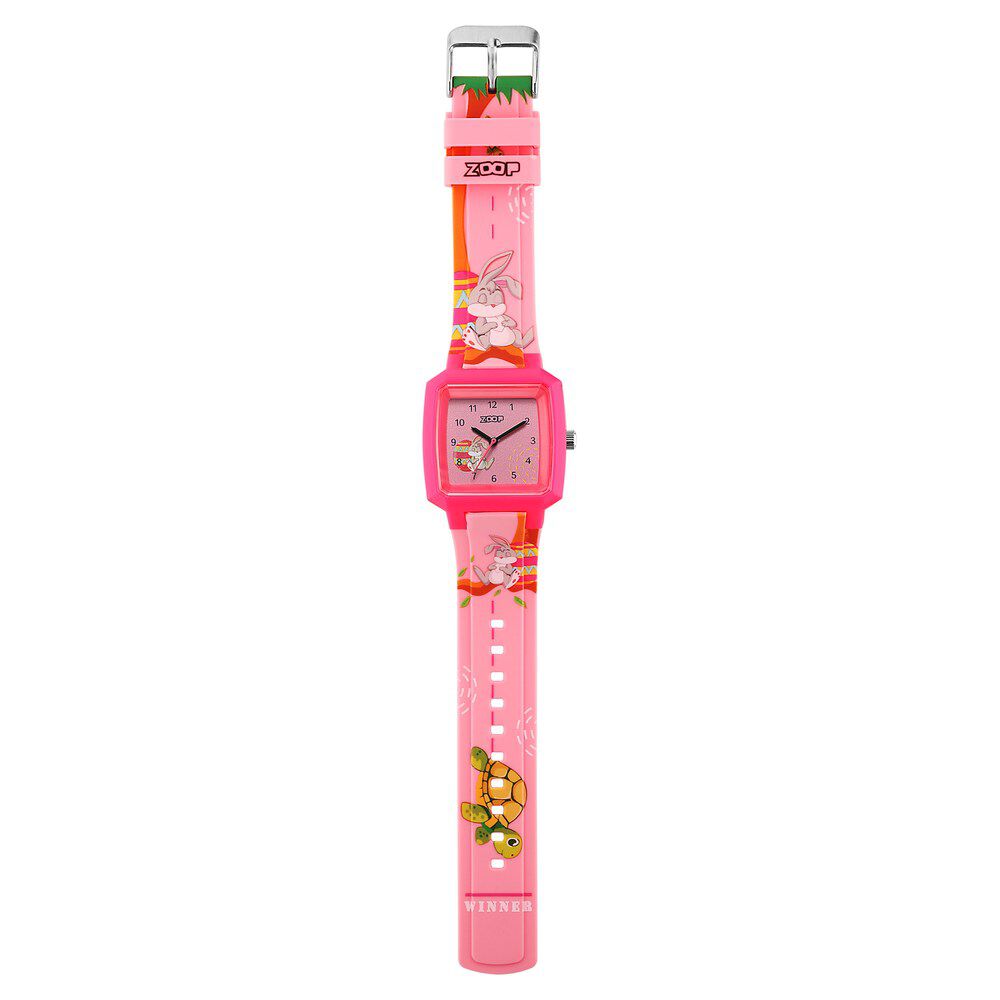 wao Buy Online Zoop Analog Watch with Pink Dial & Multicoloured Strap