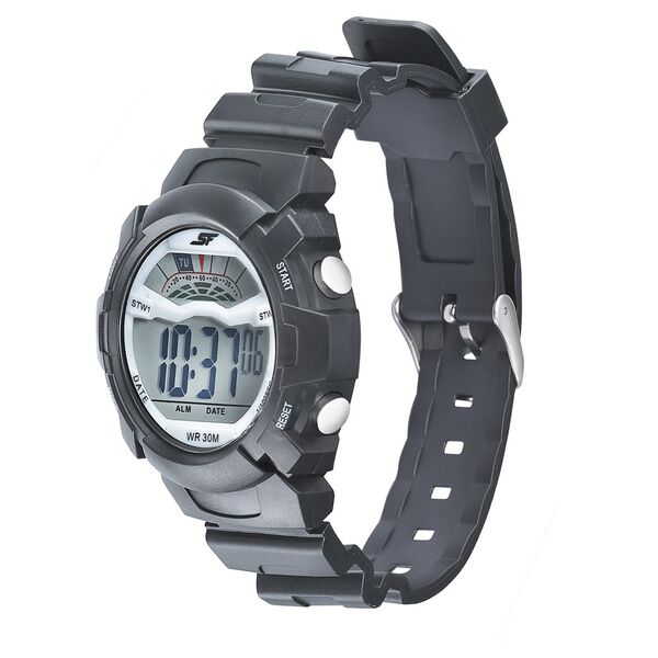 SF Digital Dial Black PU Strap Watch for Men - image number 1