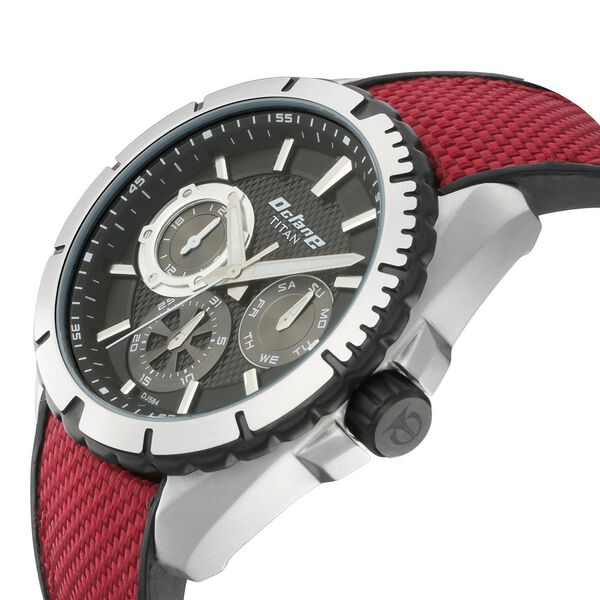 Titan Quartz Multifunction Black Dial Nylon Strap Watch for Men - image number 1