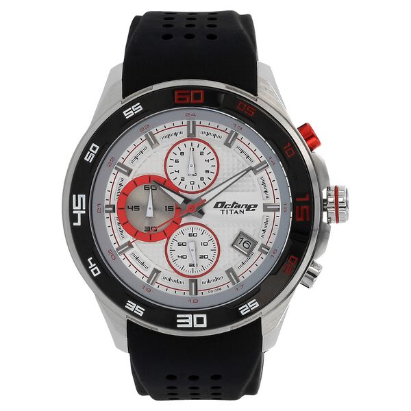 Titan Quartz Chronograph Silver Dial Watch for Men - image number 0