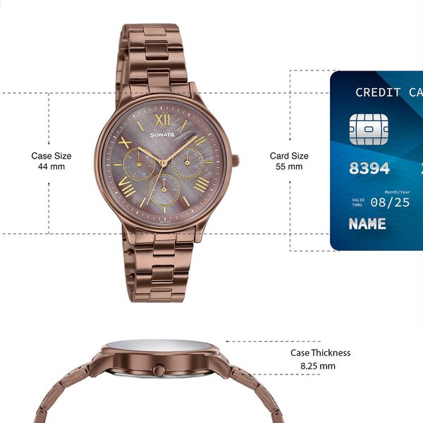 Sonata Women's Work Wear beautiful brown Watch - Premium Multifunction design for everyday style - image number 3
