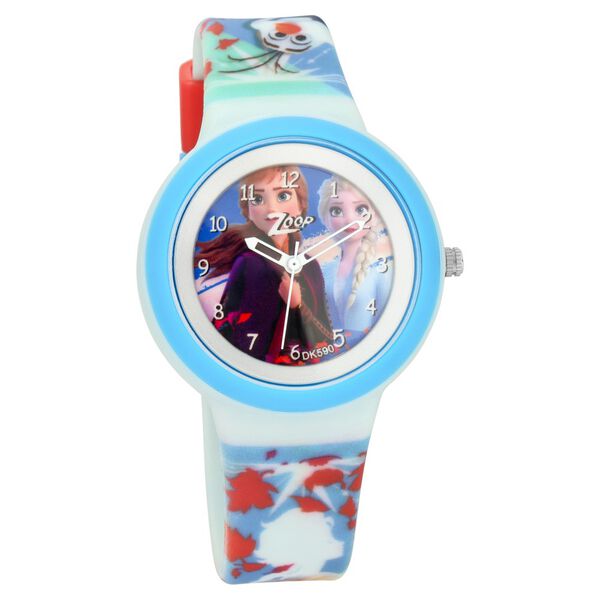 Zoop Disney Frozen Analog Watch with Blue Dial & Multicoloured Strap for Girls Kids, from House of Titan - image number 0