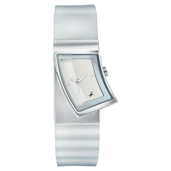 Fastrack Quartz Analog Silver Dial Plastic Strap Watch for Girls - image number 0
