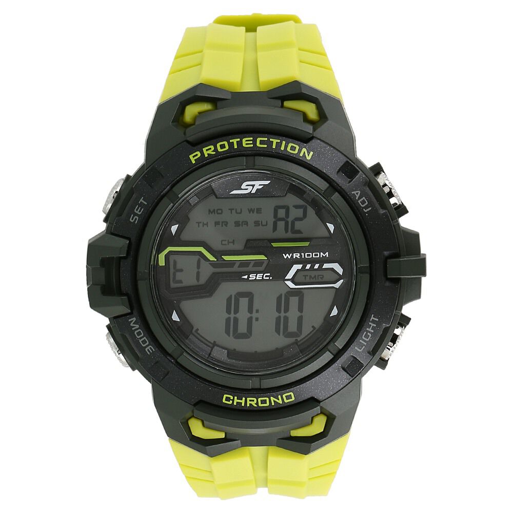 Sonata super fibre digital grey dial men's watch store