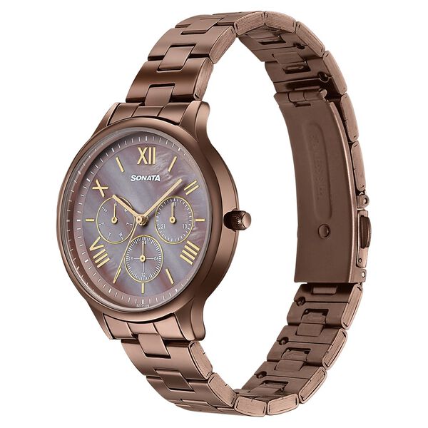Sonata Women's Work Wear beautiful brown Watch - Premium Multifunction design for everyday style - image number 2