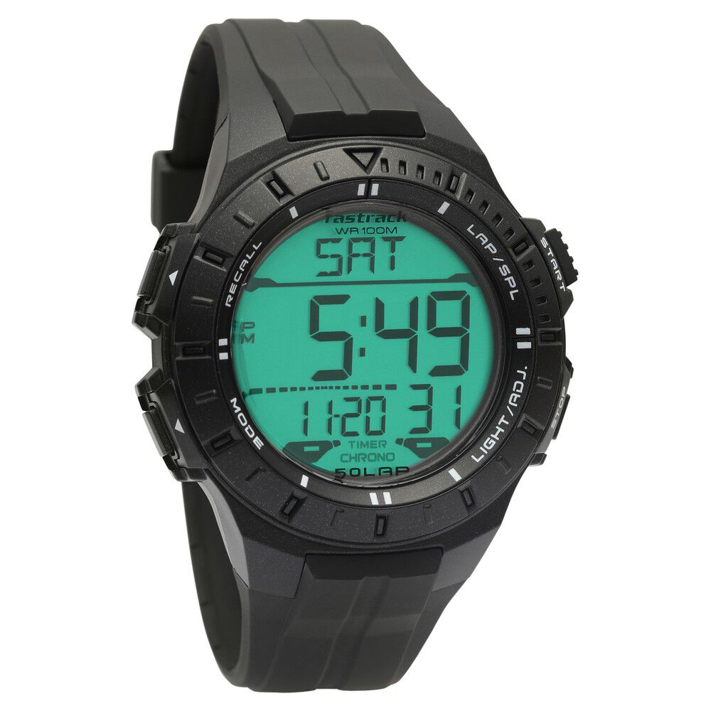 Buy Online Fastrack Streetwear Digital Dial PU Strap Watch for