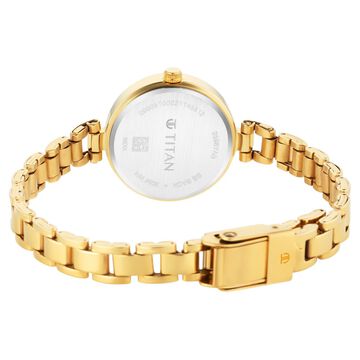 Titan Lagan Silver Dial Analog Metal Strap Watch for Women