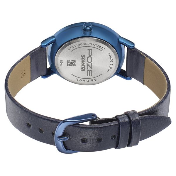 Sonata Poze Quartz Analog Blue dial Leather Strap Watch for Women - image number 4