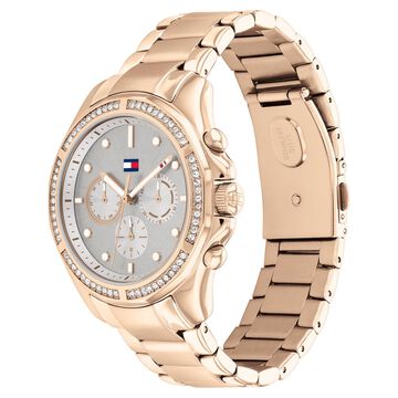 Tommy Hilfiger Multifunction Grey Dial Stainless Steel Strap Watch for Women