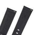 20 mm Black Genuine Leather Straps for Men - image number 4