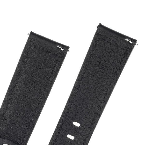 20 mm Black Genuine Leather Straps for Men - image number 4