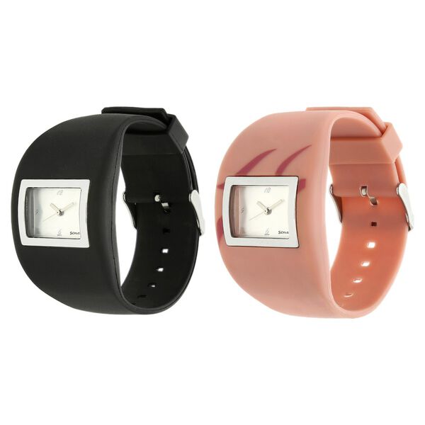 SF Quartz Analog White Dial Plastic Strap Watch for Women - image number 1