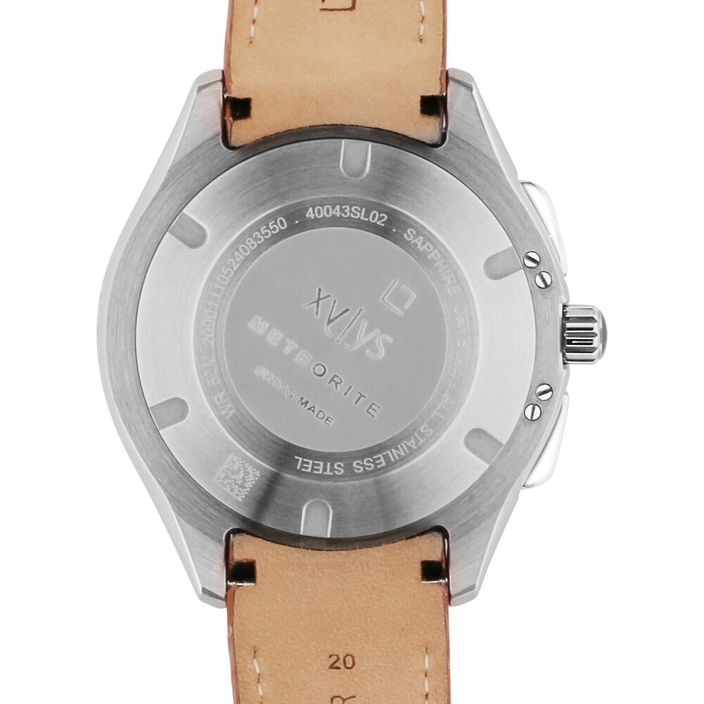 Buy Online Xylys Swiss Chronograph Brown Leather Strap Black Dial