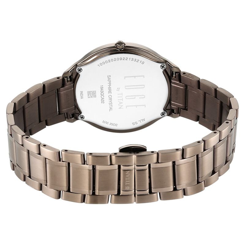 Titan Edge Baseline Grey Dial Analog Stainless Steel Strap watch for Men - image number 5