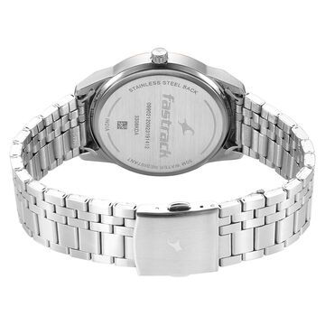 Fastrack Stunners Quartz Analog Green Dial Metal Strap Watch for Guys