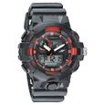 SF Quartz Analog Digital Black Dial Plastic Strap Watch for Men
