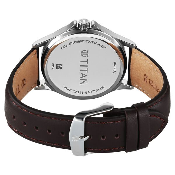 Buy Online Titan Neo Arabic Analog with Day Date Green Dial Brown ...