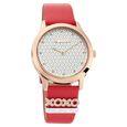 Titan Charming Love White Dial Analog Leather Strap watch for Women