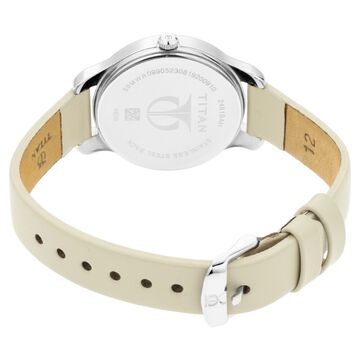 Titan Women's Chic minimalist watch with Anthracite dial and leather strap