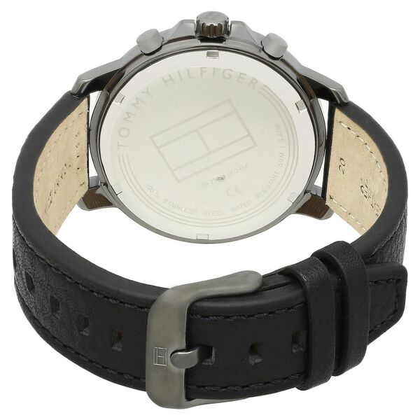 Tommy Hilfiger Quartz Multifunction Grey Dial Leather Strap Watch for Men - image number 4