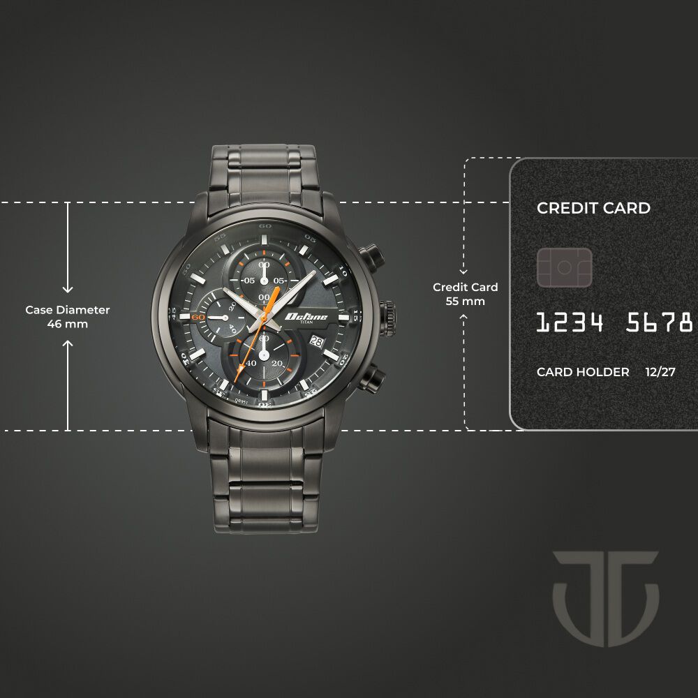 Buy Online Titan Octane Primal Quartz Chronograph Grey Dial Grey