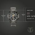 Titan Octane Primal Quartz Chronograph Grey Dial Grey Stainless Steel Strap Watch For Men - image number 3