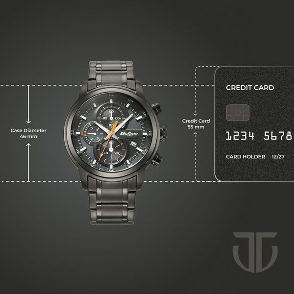 Titan Octane Primal Quartz Chronograph Grey Dial Grey Stainless Steel Strap Watch For Men - image number 3