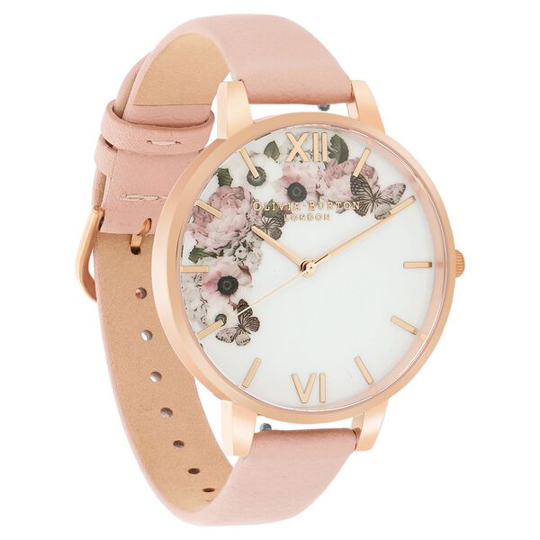Olivia Burton Quartz Analog Multicoloured Dial Leather Strap Watch for Women - image number 1