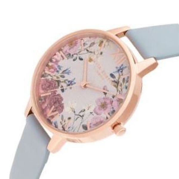 Olivia Burton Quartz Analog Pink Dial Leather Strap Watch for Women - image number 1