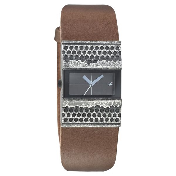 Fastrack Quartz Analog Antique Dial Leather Strap Watch for Girls - image number 0