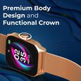 Titan Zeal with 4.69 cm AMOLED Display with AOD, Functional Crown, BT Calling, Smartwatch with Rose Gold Mesh Strap - image number 6