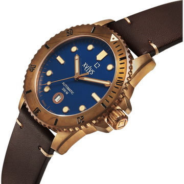 Xylys Mariana Swiss Analog with Date Blue Dial Geniune Leather Strap Watch For Men