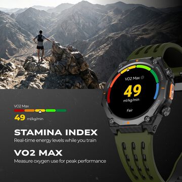 Fastrack Xtreme Adventure Smartwatch with 1.43" AMOLED Display, Dual Push Button, GPS, 100+ Multisports, Dual Tone Strap