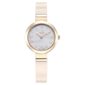 Xylys Quartz Analog Mother of Pearl Dial Steel & Ceramic Strap Watch For Women