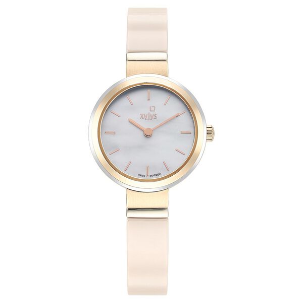 Xylys Quartz Analog Mother of Pearl Dial Steel & Ceramic Strap Watch For Women - image number 0