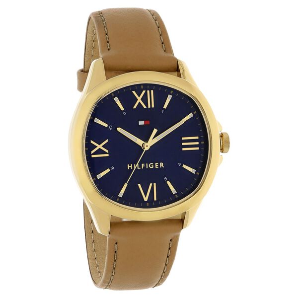 Tommy Hilfiger Quartz Analog Blue Dial Leather Strap Watch for Women - image number 1