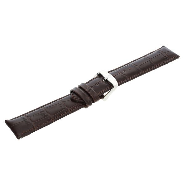 22 mm Brown Genuine Leather Strap for Men - image number 3