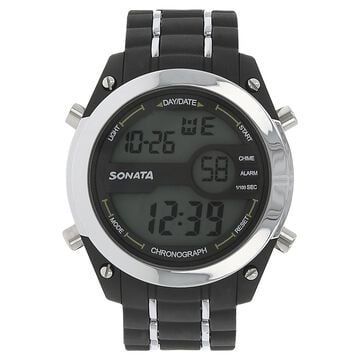 SF Digital Dial Black Plastic Strap Watch for Men