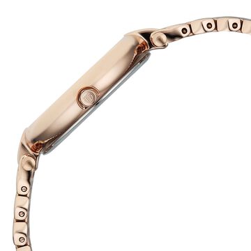 Titan Eminence Quartz Analog Silver Dial Rose Gold Strap Watch For Women