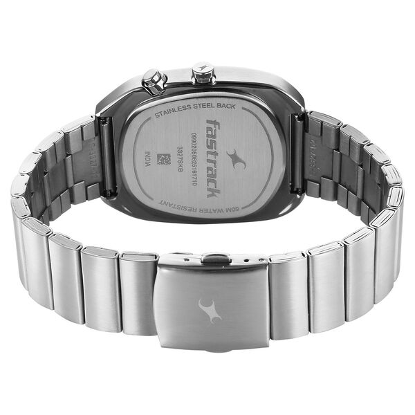 Fastrack UFO Quartz Multifunction Green Dial Silver Stainless Steel Strap Watch For Guys - image number 5
