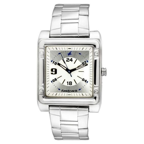 Fastrack Quartz Analog Silver Dial Stainless Steel Strap Watch for Guys - image number 0