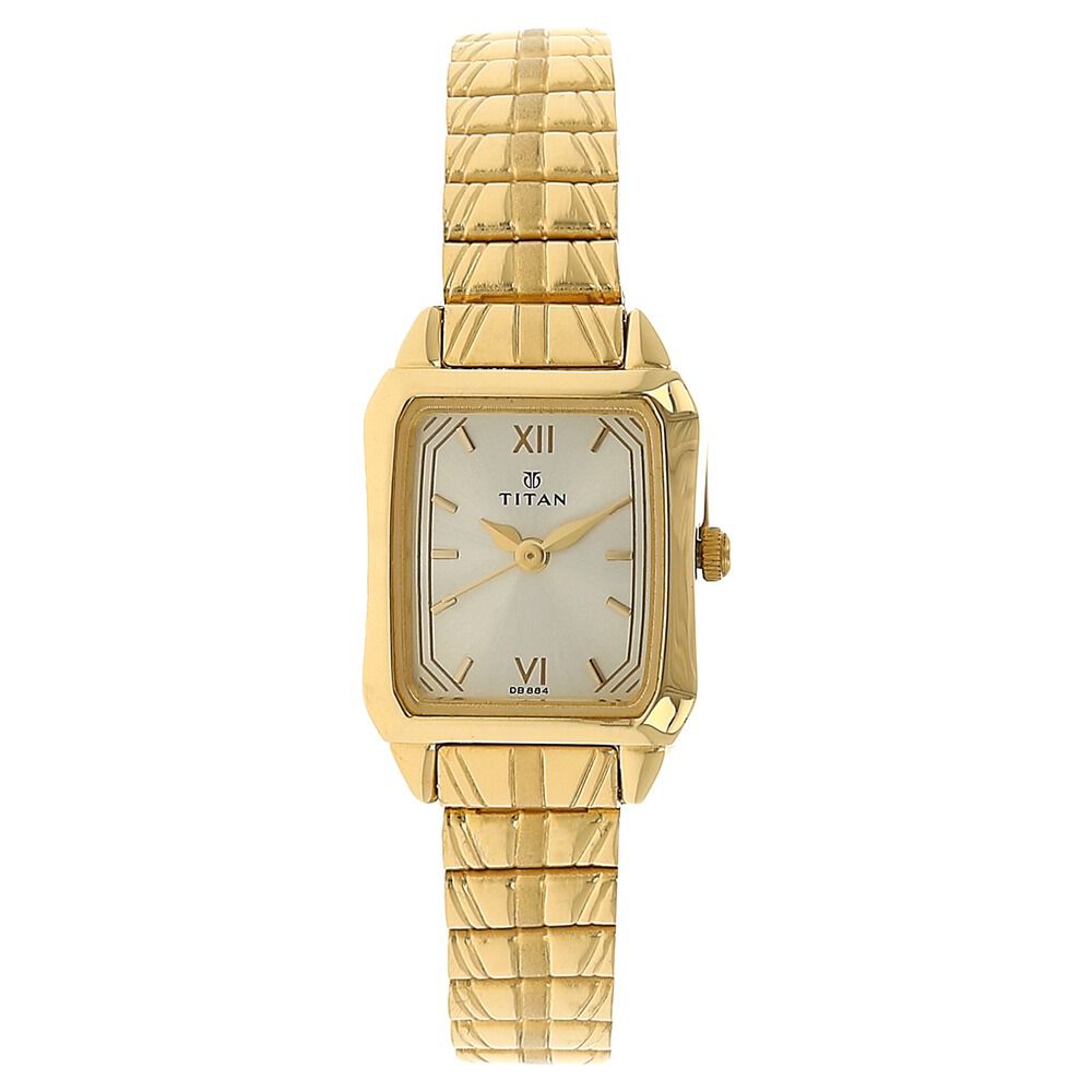 Titan watch hot sale golden colour price
