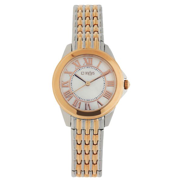 Xylys Swiss Analog Two Toned Stainless Steel Strap and Mother of Pearl Dial Watch For Women - image number 0