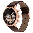 Tommy Hilfiger Multifunction Black Dial Brown Leather Strap Watch For Men - image number 1