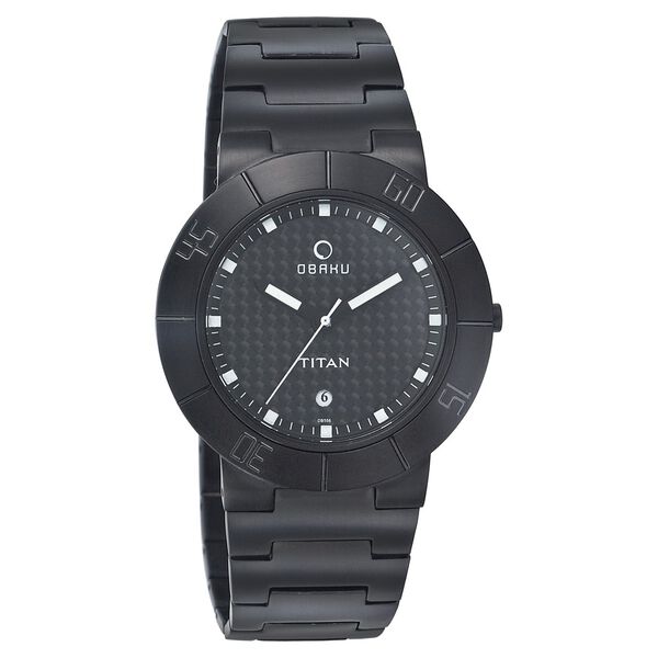 Titan Quartz Analog with Date Black Dial Watch for Men - image number 0
