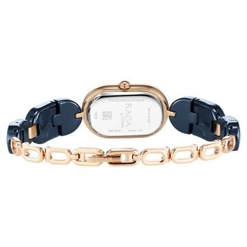 Titan Raga Ceramics Quartz Analog Blue Dial Blue Ceramic Strap Watch For Women