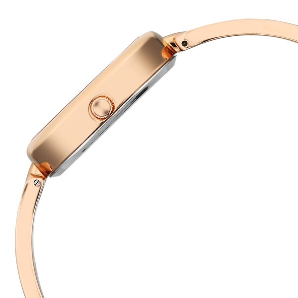 Vyb Diva By Fastrack Quartz Analog Pink Dial Rose Gold Metal With Enamel Fill Strap Watch For Girls - image number 4