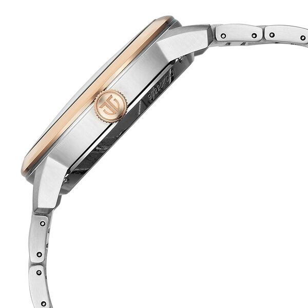 Titan See-Through Skeletal Automatic Analog with White Dial Bimetal Rose Gold & Steel Strap Watch for Men - image number 4