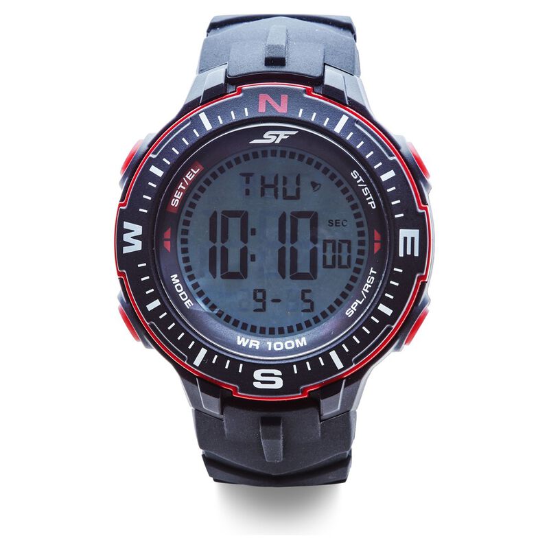 SF Digital Dial Silicone Strap Watch for Men - image number 0