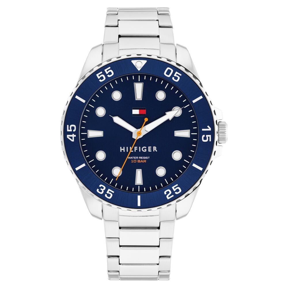 Tommy Hilfiger Quartz Analog Blue Dial Silver Stainless Steel Strap Watch For Men-picture-24